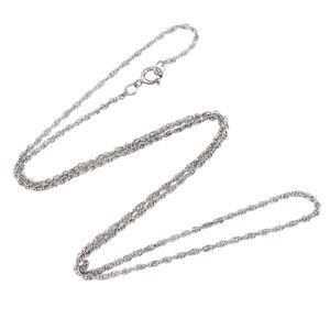 Estate NC Sterling Silver 925 0.9mm Rope Chain Necklace 18"